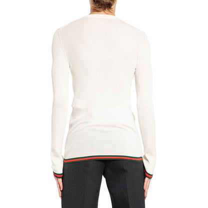 T-shirt en soie côtelée Gucci