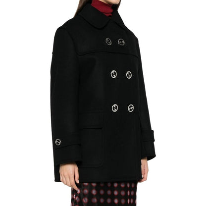 Manteau croisé en laine Gucci