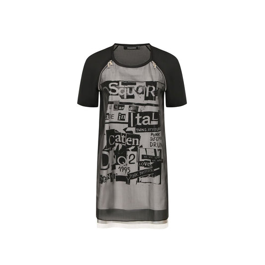 Mini-robe en soie imprimée Dsquared²
