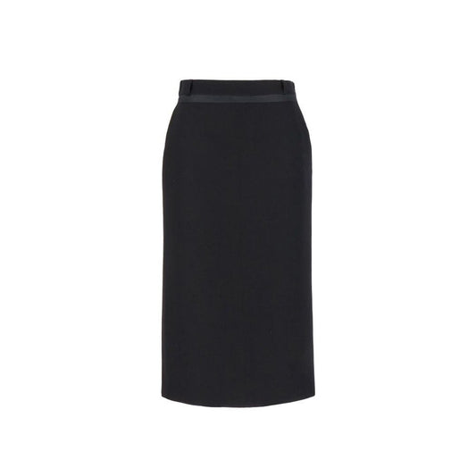 Jupe Fendi en laine vierge grain de poud