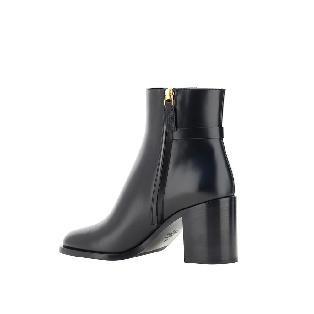 Valentino Garavani VLogo Leather Ankle Boots by Valentino Garavani
