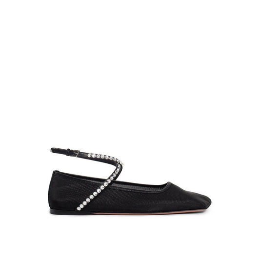 Amina Muaddi Mesh Crystal Ballerina Flats by Amina Muaddi
