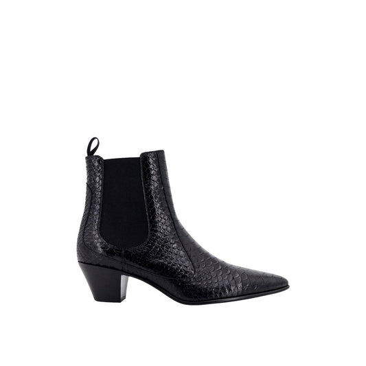 Bottines Chelsea en cuir effet serpent Celine