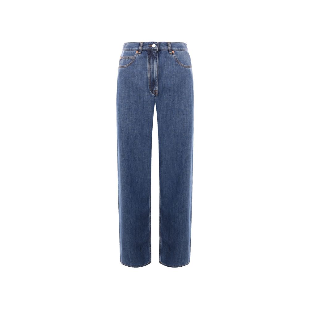 Jean large en denim Valentino