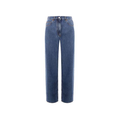 Jean large en denim Valentino