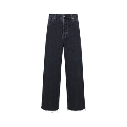 Jean en denim à jambe large Gucci