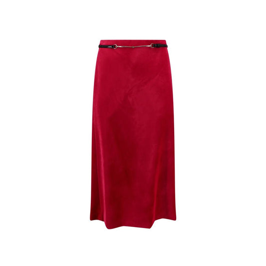 Jupe mi-longue Gucci Velvet Bloom
