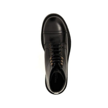 Dolce & Gabbana Lace-Up Leather Boots by Dolce & Gabbana