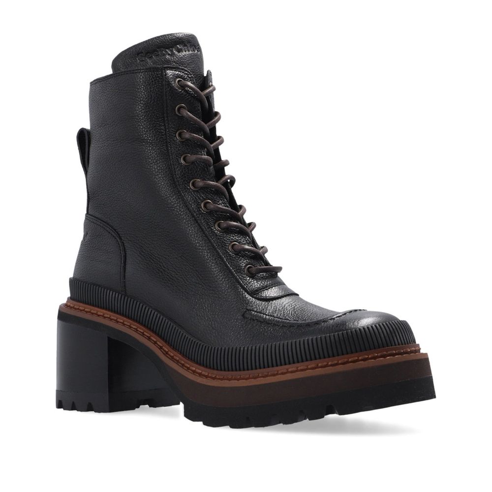 See By Chloé Mahalia Leather Lace-Up Boots by See By Chloé