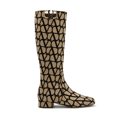 Valentino Garavani Canvas Logo Boots by Valentino Garavani