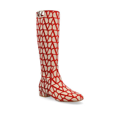 Valentino Garavani Canvas Logo Boots by Valentino Garavani
