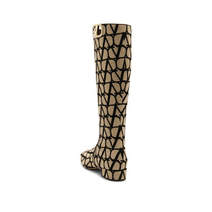 Valentino Garavani Canvas Logo Boots by Valentino Garavani