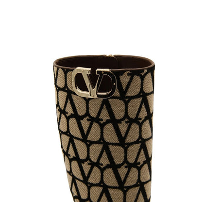 Valentino Garavani Canvas Logo Boots by Valentino Garavani