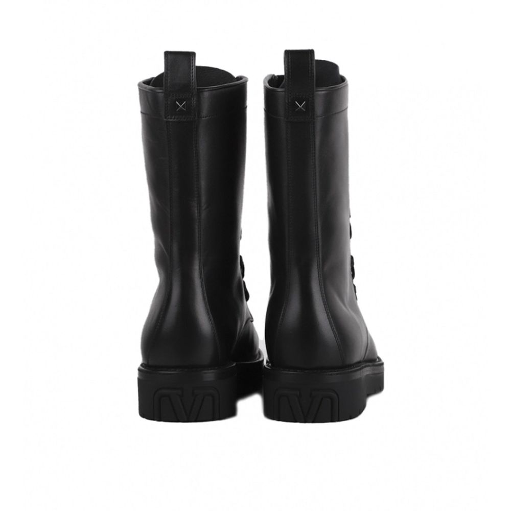 Valentino Garavani Combat Leather Boots by Valentino Garavani