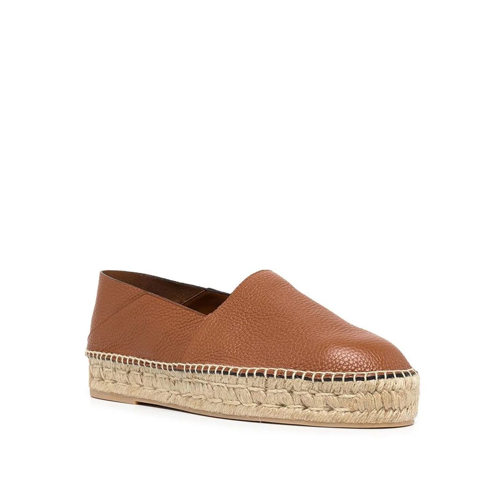 Valentino Garavani Logo-Plaque Leather Espadrilles by Valentino Garavani