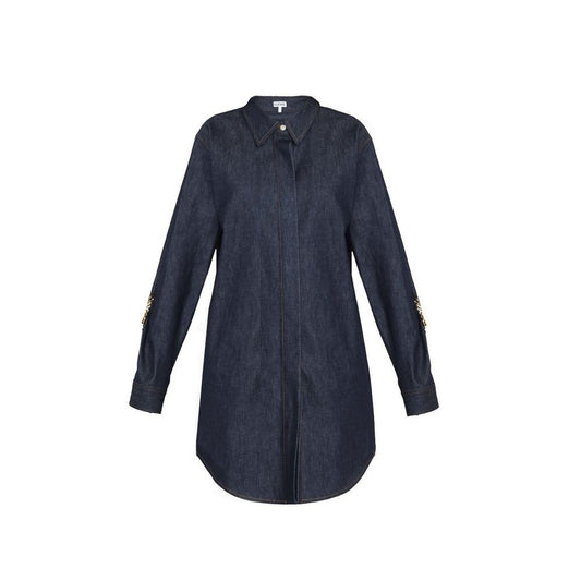 Robe chemise en jean à chaîne Loewe