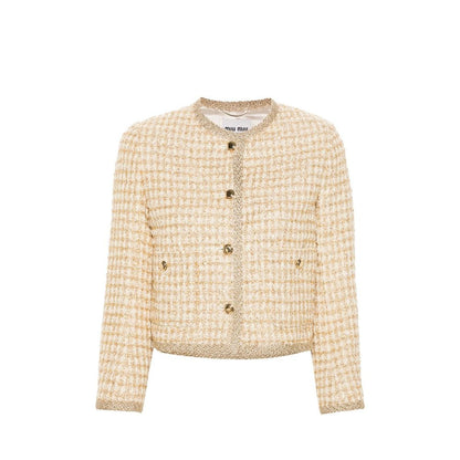 Veste lamée à carreaux Miu Miu