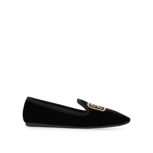 Miu Miu Logo Velvet Flats by Miu Miu