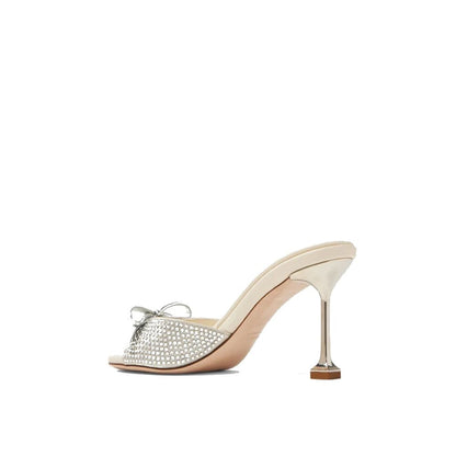 Miu Miu Leather Crystals Mules by Miu Miu