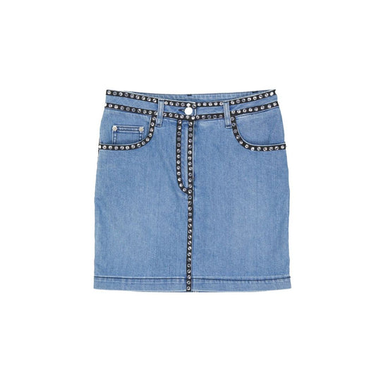 Jupe en jean de coton Moschino Couture