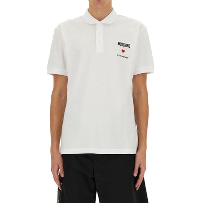 Polo en coton Moschino Couture In Love We Trust