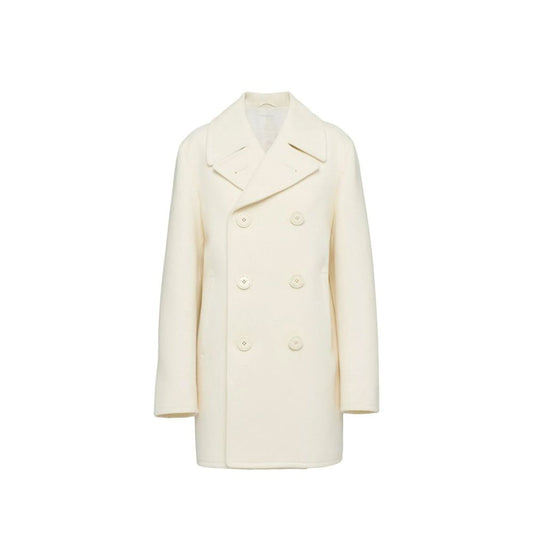 Manteau en laine à double boutonnage Prada