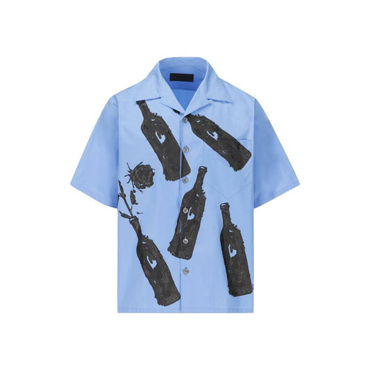 Chemise en coton imprimé Prada