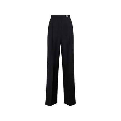 Pantalon classique en laine Prada avec logo