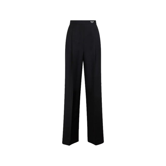 Pantalon classique en laine Prada avec logo