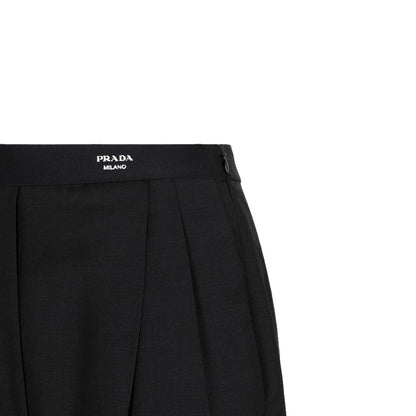 Pantalon classique en laine Prada avec logo