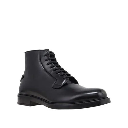 Bottes à lacets en cuir Prada
