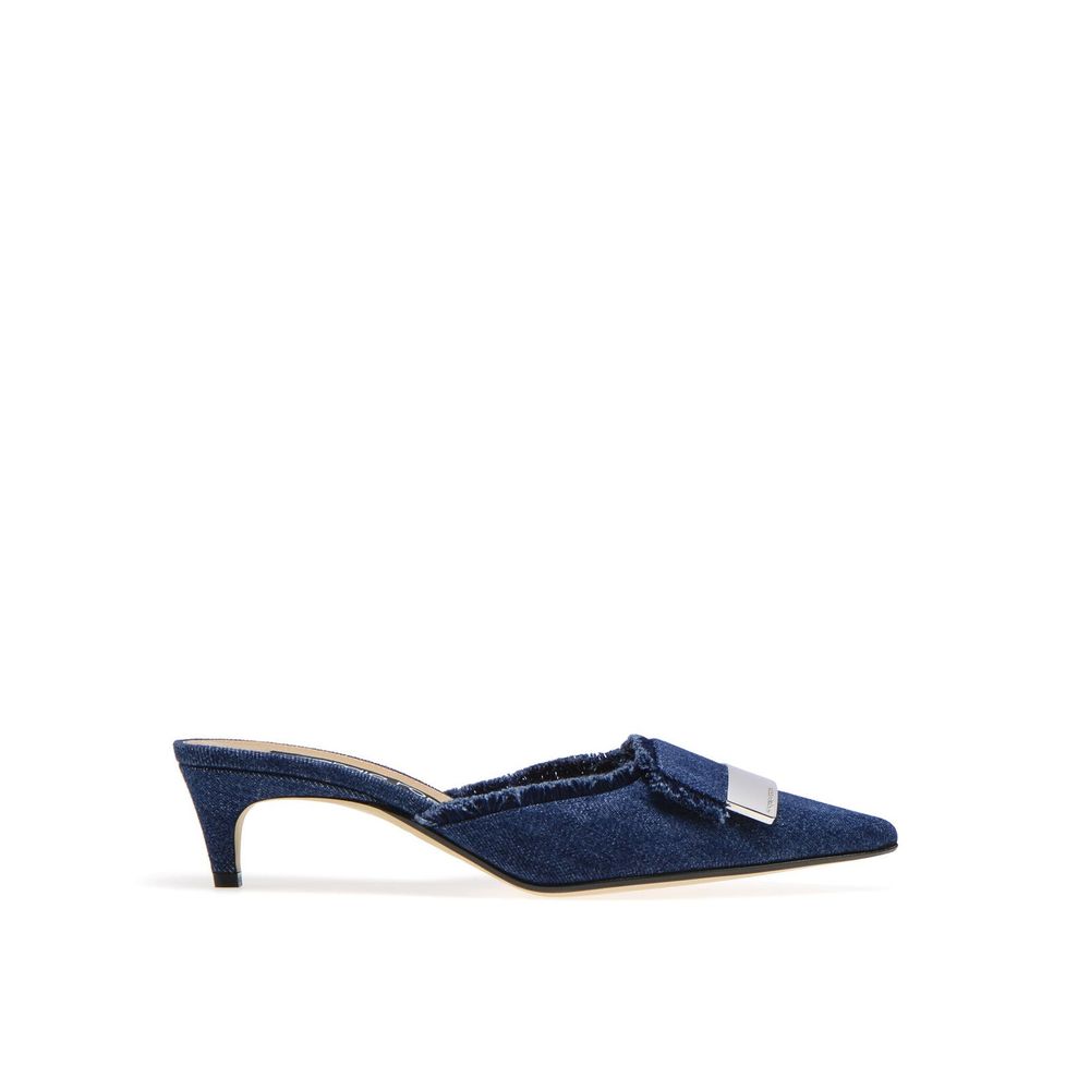 Sergio Rossi Denim Effect Mules by Sergio Rossi
