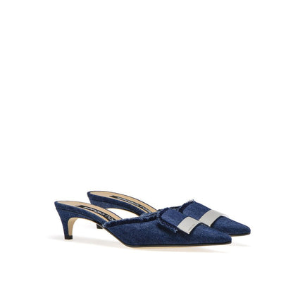 Sergio Rossi Denim Effect Mules by Sergio Rossi