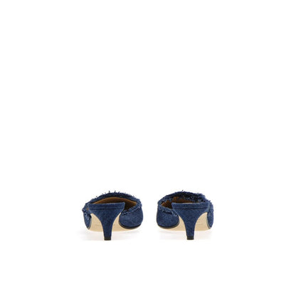 Sergio Rossi Denim Effect Mules by Sergio Rossi