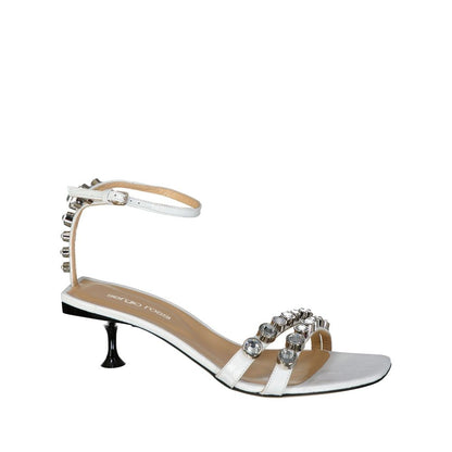 Sergio Rossi Leather Crystal Sandals by Sergio Rossi