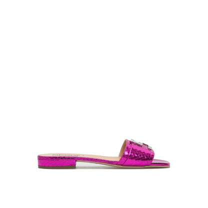 Sergio Rossi Leather Flat Sandals by Sergio Rossi