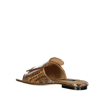 Sergio Rossi Leather Flat Sandals by Sergio Rossi