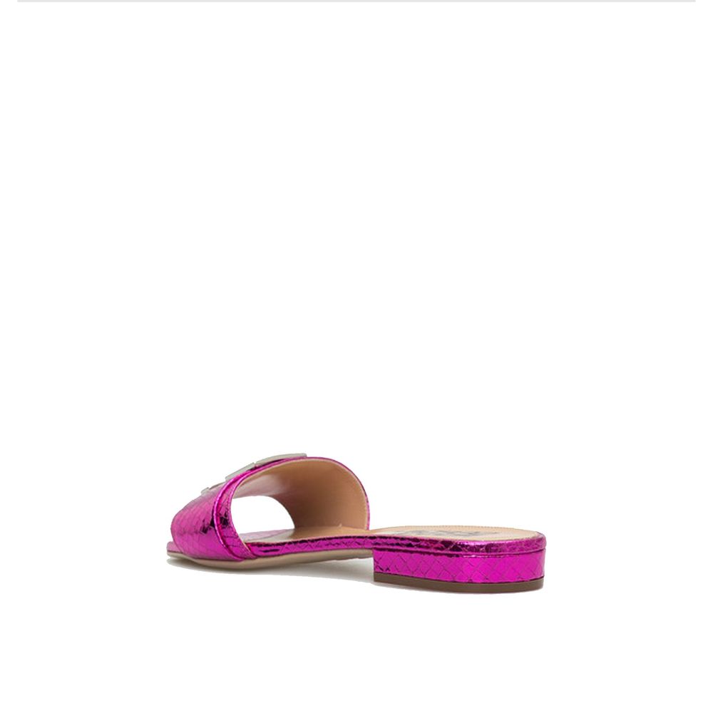 Sergio Rossi Leather Flat Sandals by Sergio Rossi