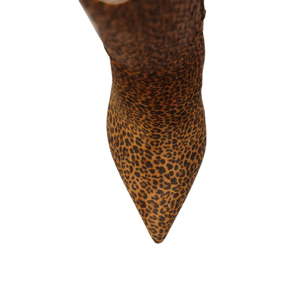 Sergio Rossi Leopard-Print Leather Boots by Sergio Rossi