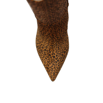 Sergio Rossi Leopard-Print Leather Boots by Sergio Rossi