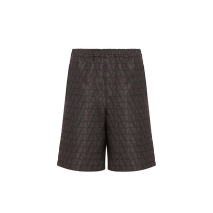Short en soie avec logo Valentino