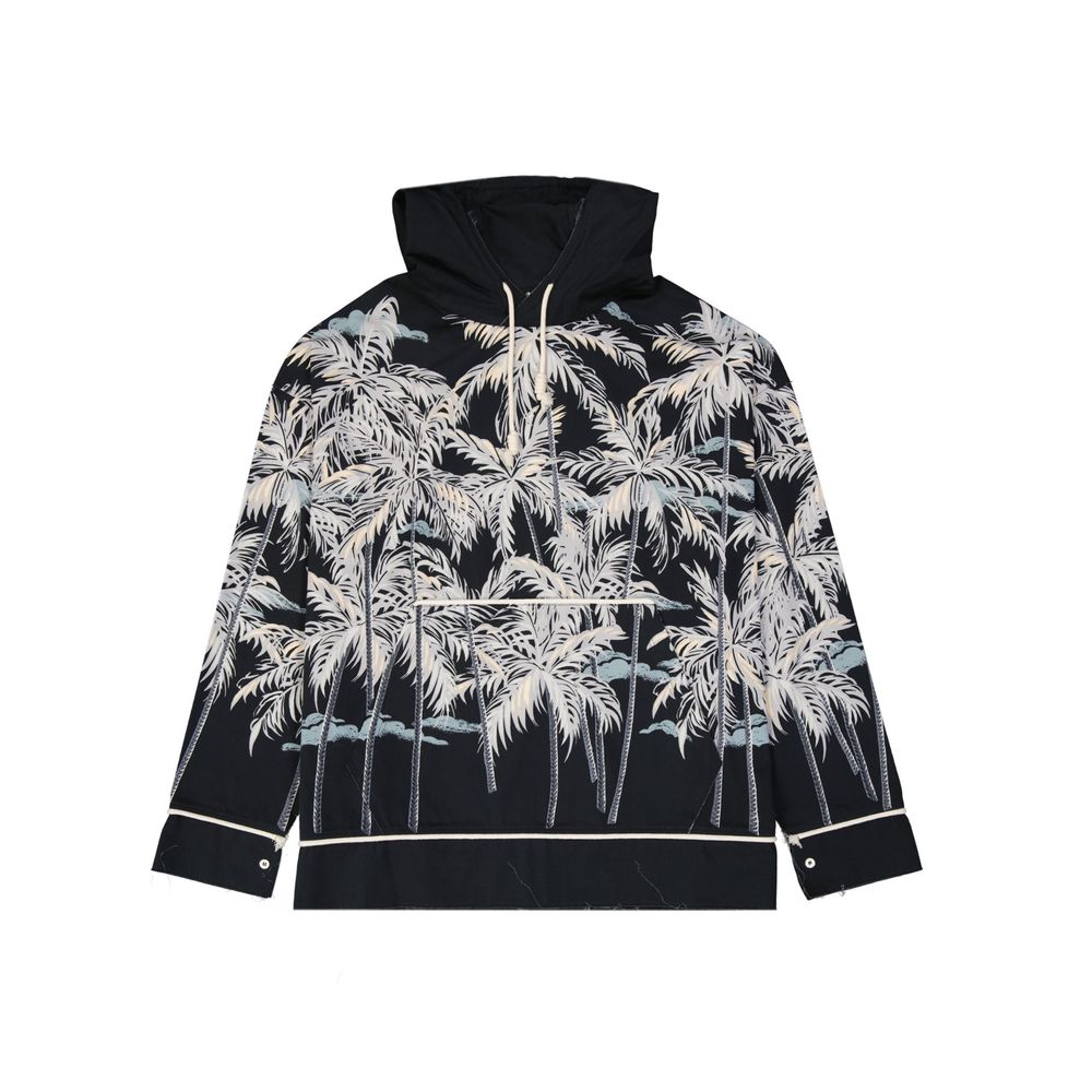 Palm Angels Hooded Printed Shirt by Palm Angels