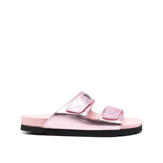 Palm Angels Leather Logo Sandals by Palm Angels