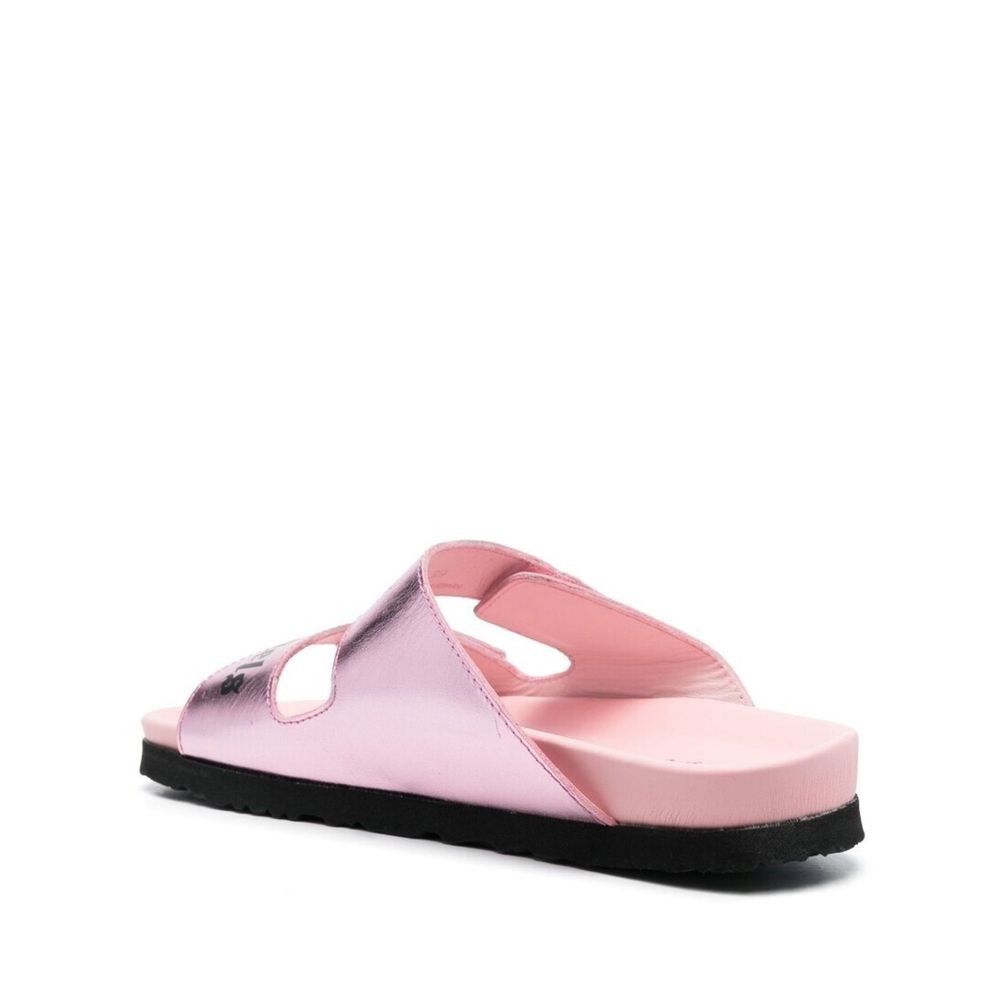 Palm Angels Leather Logo Sandals by Palm Angels