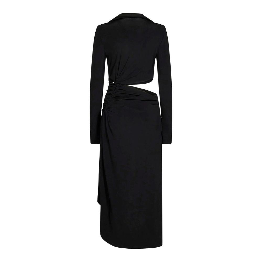 Robe midi découpée blanc cassé