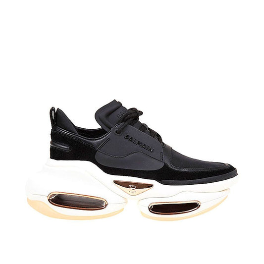 Balmain Leather And Fabric Sneakers by Balmain
