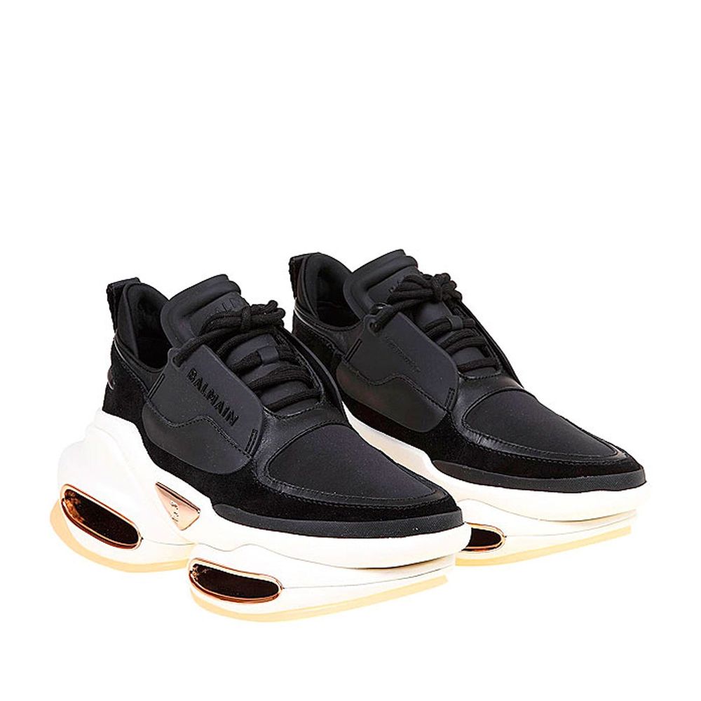 Balmain Leather And Fabric Sneakers by Balmain