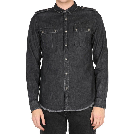 Balmain Cotton Denim Shirt by Balmain