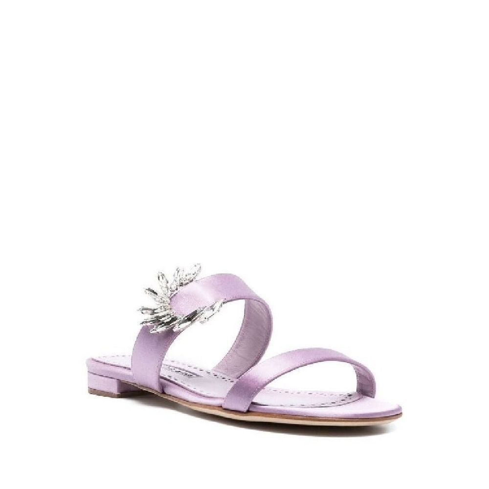 Manolo Blahnik Chivela 010 Flat Sandals by Manolo Blahnik