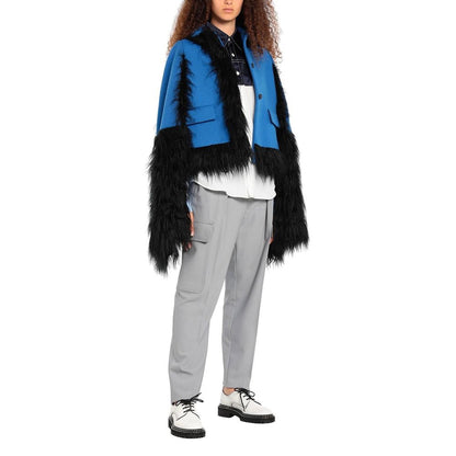 Maison Margiela Faux Fur Trimmed Cape Jacket by Maison Margiela